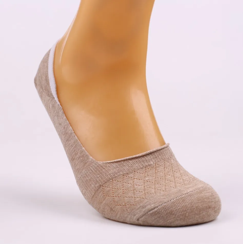 10 шт. = 5 пар/лот новые силиконовые невидимые Нескользящие женские носки летние носки тапочки хороший носок тапочки - Цвет: light brown