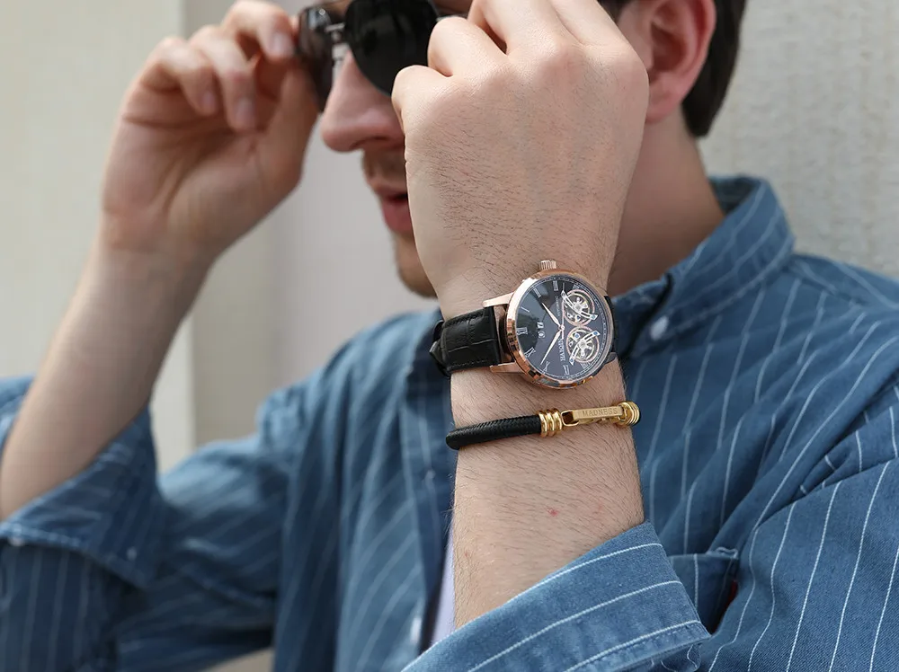HAIQIN мужские часы Новые Топ люксовый бренд Роскошные автоматические часы с двойным турбийоном мужские часы в Военном Стиле часы reloj hombr