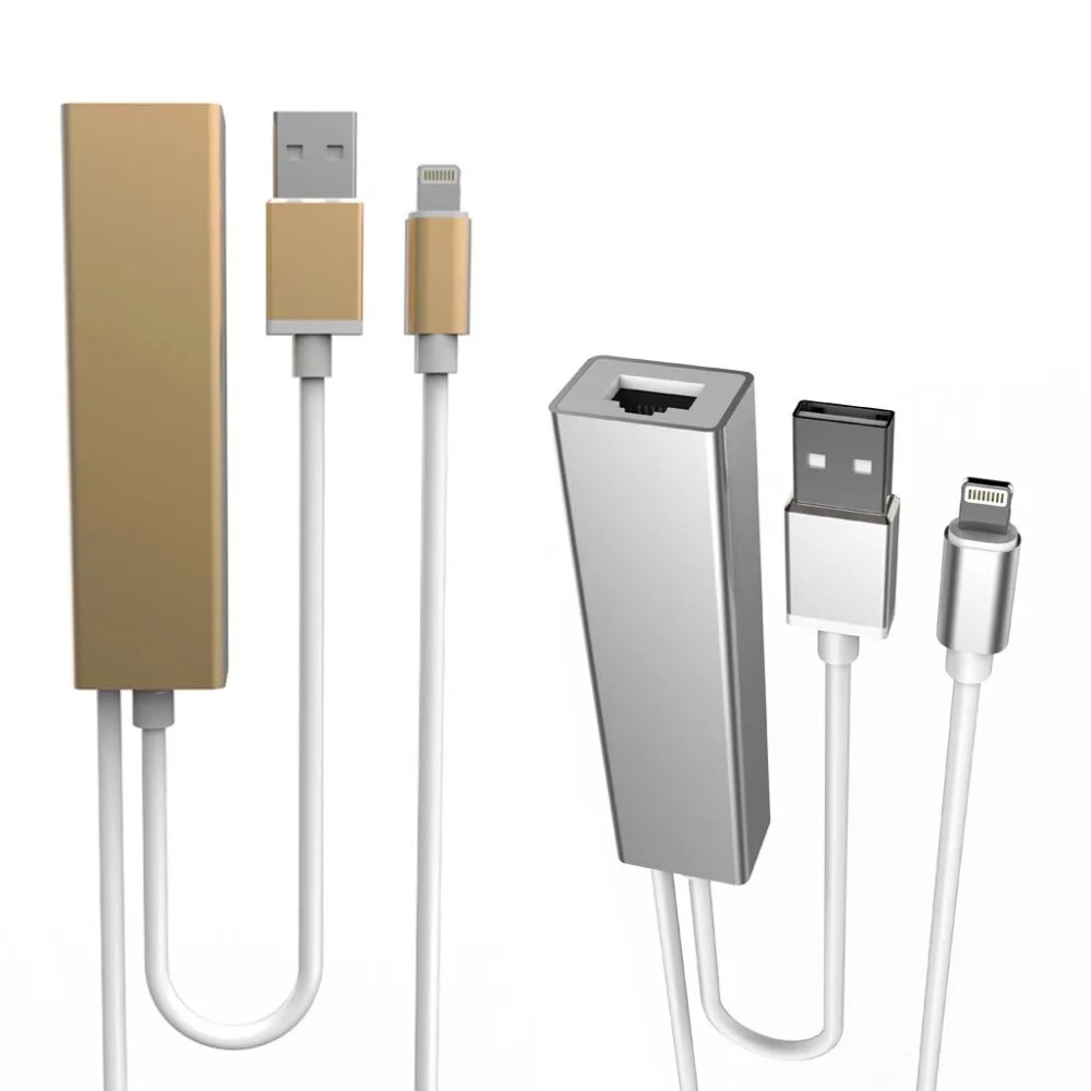 

OPEN-SMART 1000Mbps 8pin to RJ45 Ethernet LAN Wired Network Adapter Cable for iPhone For iPad