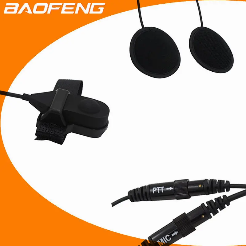 2Pin PTT мотоциклетный шлем гарнитура для двухстороннего радио kenwood CB Ham Baofeng Quansheng