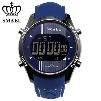 

Fashion Sport Super Cool Men's Quartz Digital Watch Men Sports Watches SMAEL Luxury Brand LED Military Waterproof Wristwatches
