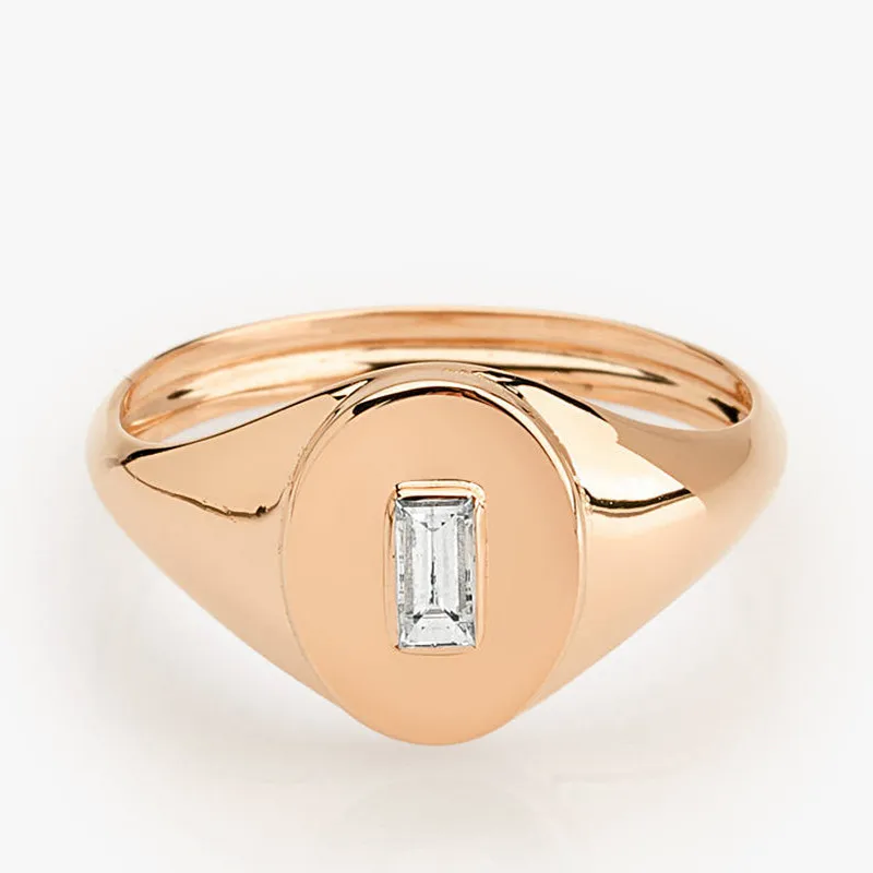 Новое квадратное овальное кольцо-печатка с кубическим цирконием для женщин, модное ювелирное изделие, золото, розовое золото, уникальные женские кольца для свадебной вечеринки, кольцо