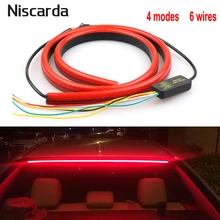 Buy Niscarda 3rd Third Additional Brake Light Bar Rear Tail Red Strip Multifunction High Mount Reverse Stop Signal Warning Lamp Free Shipping