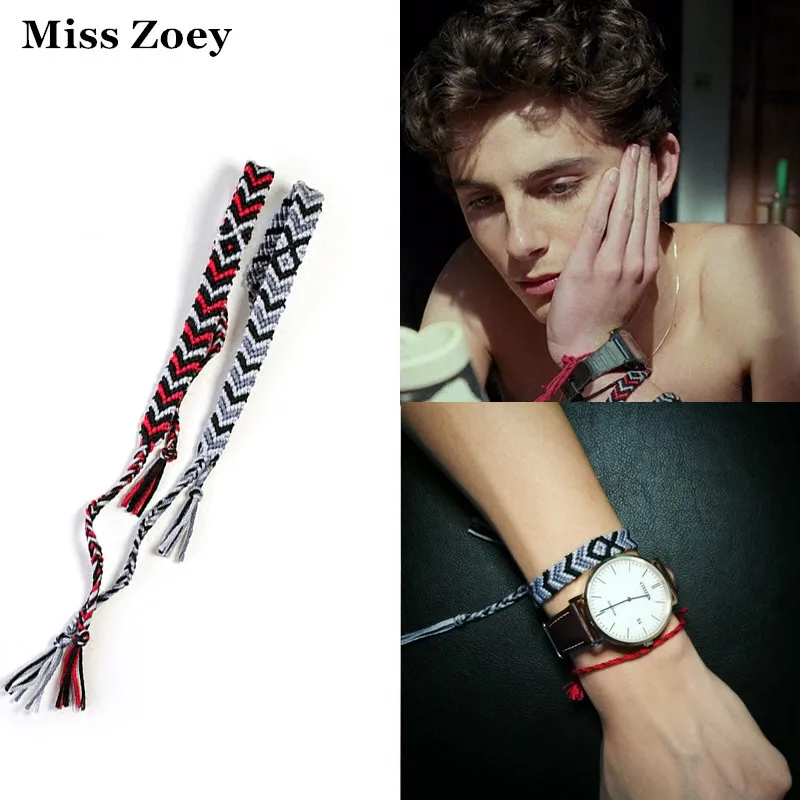 

ABL114(1), 1cm Wide Call Me By your Name Handmade Brazilian String Cord Chevron Elio Woven Braided Hippie Friendship Bracelets