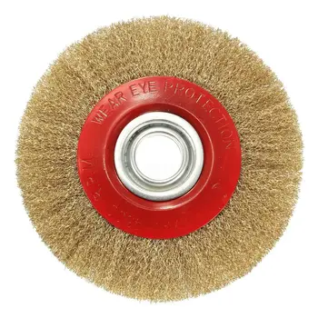 

Wire Brush Wheel for Bench Grinder Polish + Reducers Adaptor Rings,8inch 200Mm