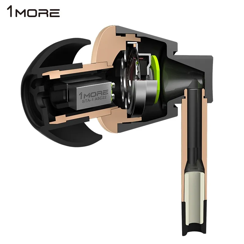 100% Original 1MORE Triple 3 Driver In-Ear Earphone Earbuds with In-line Microphone and Remote for IOS iPhone Xiaomi Samsung