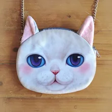 Новинка,, женская сумка, 3D сумка с принтом животных, наплечная сумка с изображением кошки, женские сумки, кошельки и сумки