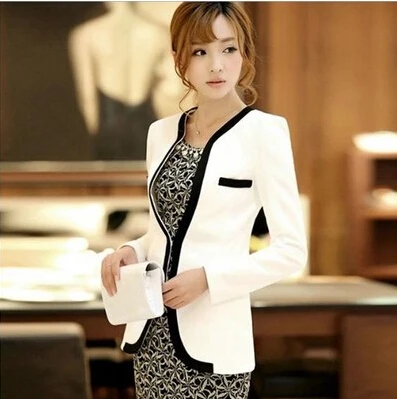 

Free Shipping Women Suits 2018 New Spring Autumn Suit Deep V-neck Suit Jacket Ladies OL Outerwear Ladies Coat S-XL