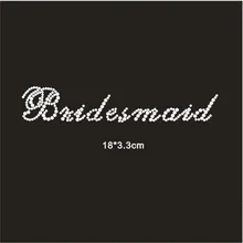 Bridesmaid Hot Fix Motifs rhinestone T-shirt transfer printing factory direct sale customized design