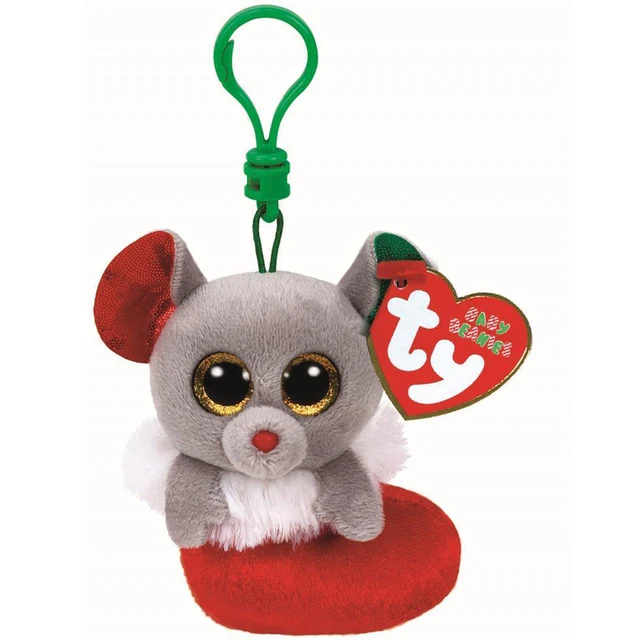 Ty Baby Beanies 3" 10cm Bundles Christmas Mouse Clip Plush Keychain