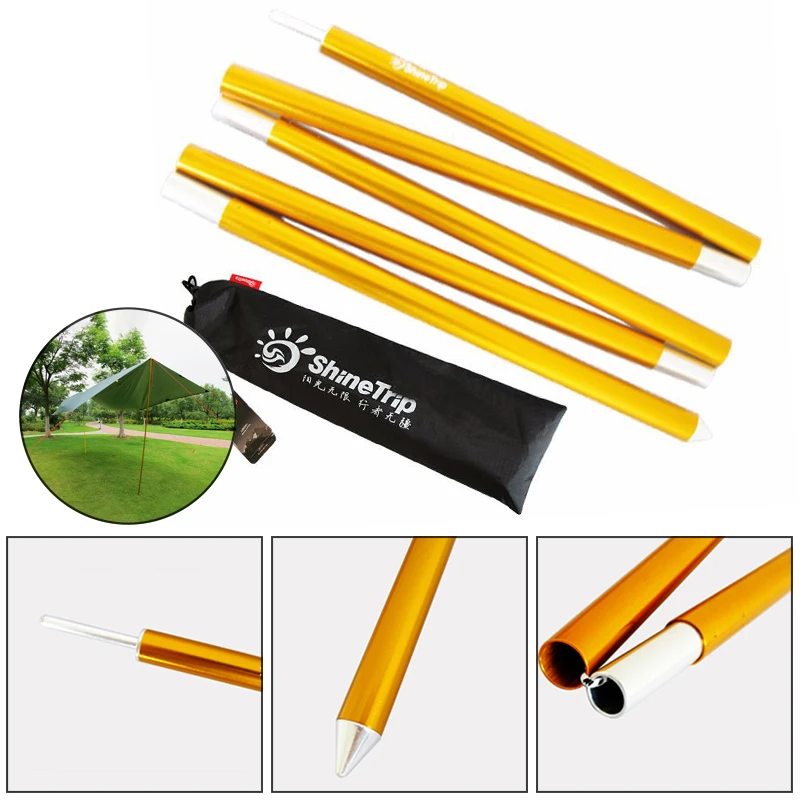 

Adjustable Tent poles Hiking Tarp Canopy Support Rods Aluminum alloy Accessories Travel Outdoor Camping Practical