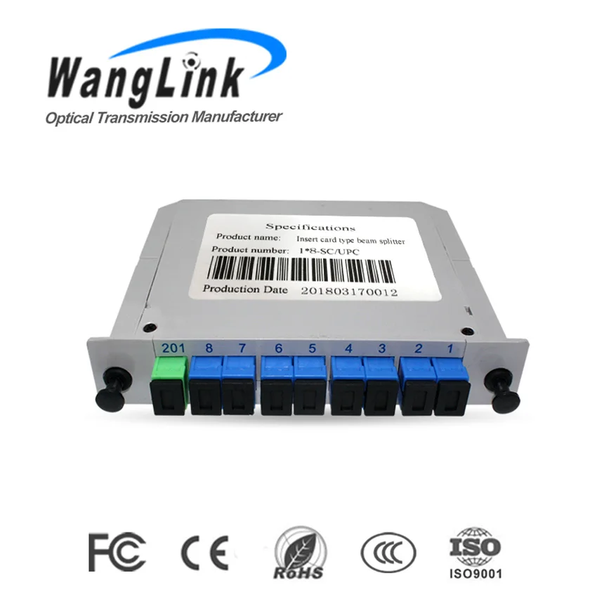 WangLink FTTH EPON OLT ONT ОНУ волокно оптический разветвитель 1*8 SC GPON Splitter