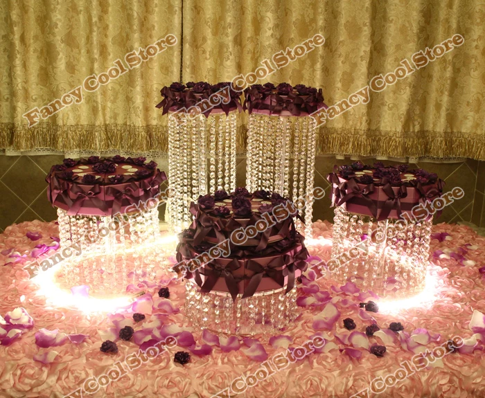 wedding cake stand crystal
