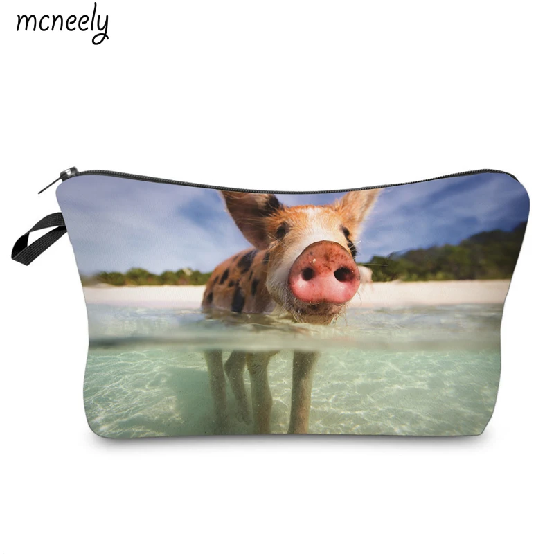 

Pig Printing Popular Cosmetic Bag Travel Wash Pouch Zipper Waterproof Make Up Case Make Up Organizer Toiletry Storage