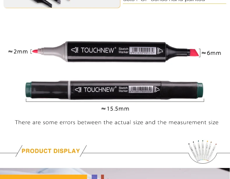 TOUCHNEW 168 Цвета маркеры для художников эскиз маркеры манги двойная головка Дизайн Рисование на спиртовой основе маркер кисти тонкий вкладыш ручки набор