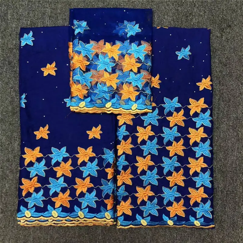 3 в 1 швейцарская кружевная ткань Тяжелая вышитая бисером африканская кружевная ткань чистый хлопок швейцарская вуаль кружева в швейцарской 30