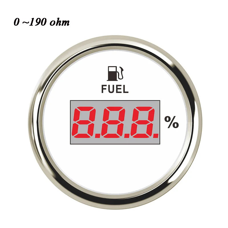 52 мм Цифровой измеритель уровня топлива для мотоцикла автомобильный измеритель уровня топлива 12-24 В E-F диапазон для авто лодки автомобиля яхты с 8 цветами подсветки - Цвет: Product C