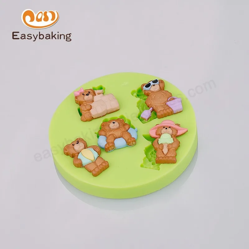 ES-1002_5 Cavities Lovely Teddy Beer Shape_6274