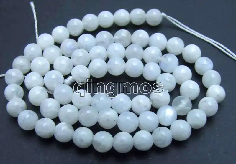 

SALE Genuine small 6mm perfect Round Natural Moonstone Beads strand 15"-los600 wholesale/retail Free ship