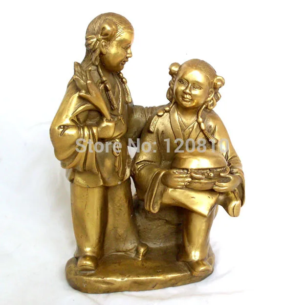 

copper Hop Immortals increase ornaments couples marriage help family harmony home of choice statue