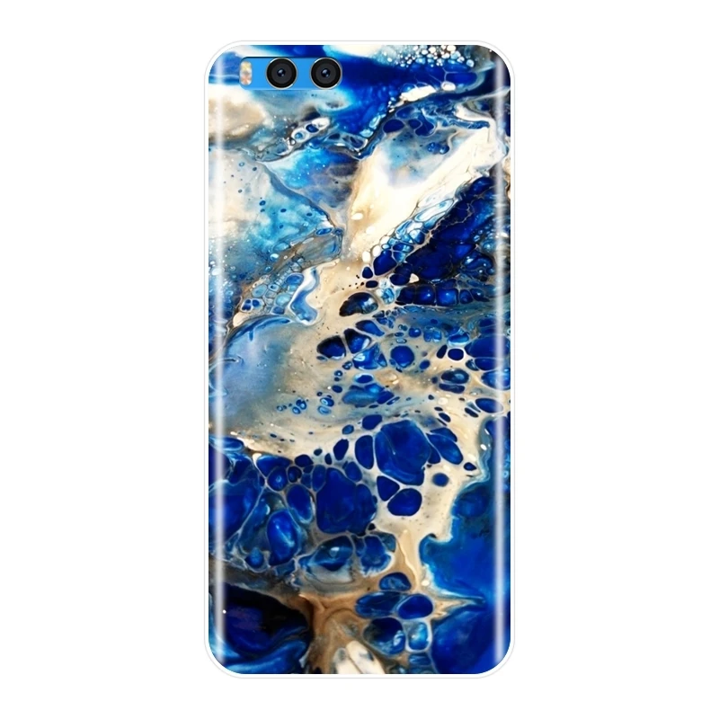 Задняя крышка для Xiaomi Mi Max Mix 1 2 2S 3 Мраморный синий камень текстура классный
