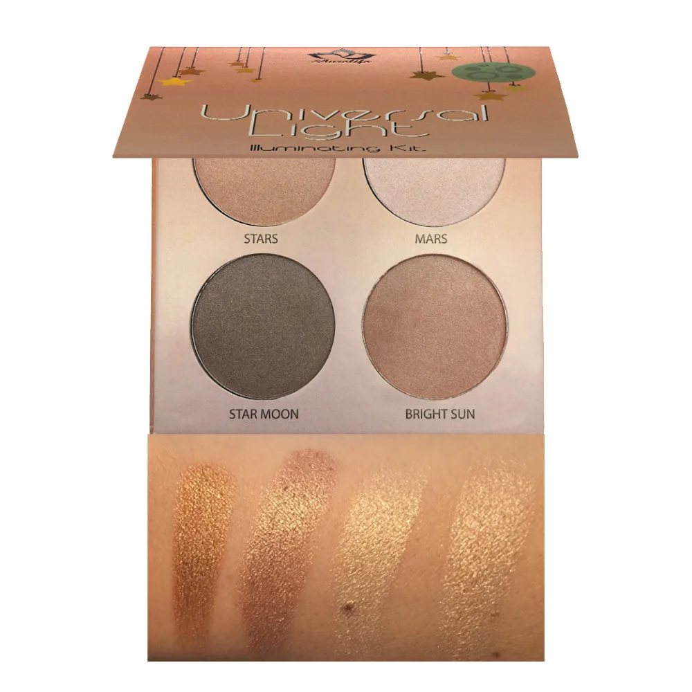 Aurelife 4 цвета Shimmer Glow Contour Kit Осветляющий Макияж Косметика телесный порошок Прямая