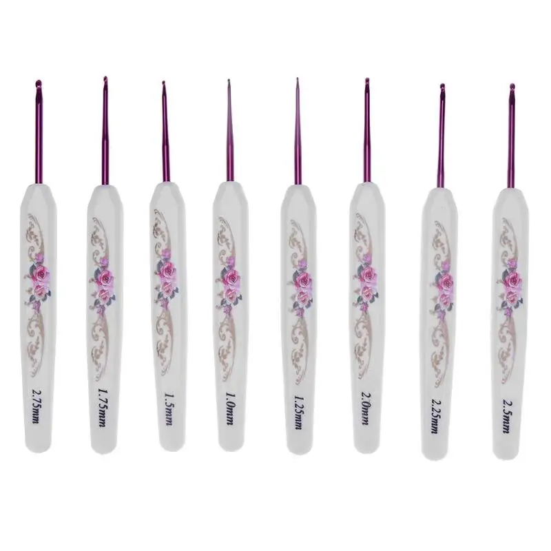 

8pcs Soft Handle Aluminium Head Crochet Hooks Sweater Sewing Needles Set DIY Apparel Sewing & Fabric Sewing Tools