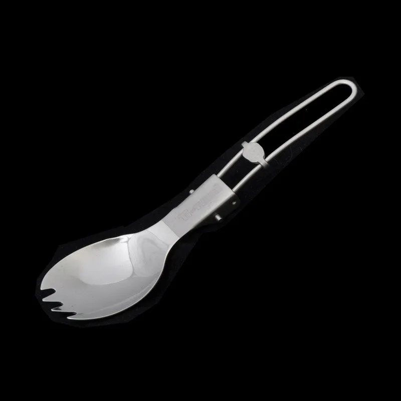

1pc Folding Fork Spoon Stainless Steel Outdoor Camping Hiking Cutlery Half-Polished Fork Spoon Picnic Tableware Kitchen Tools