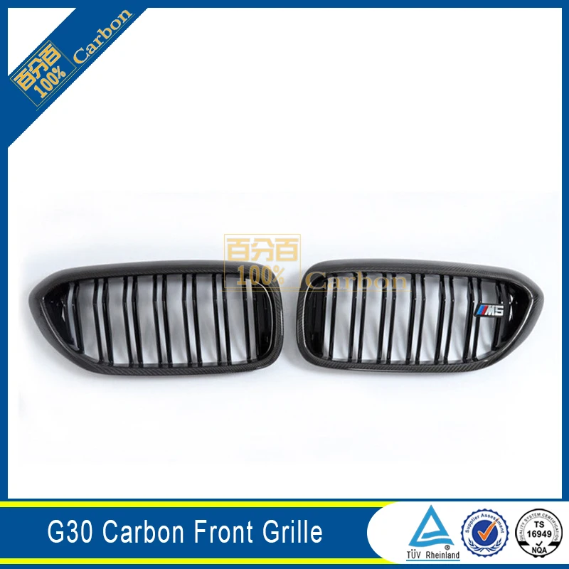 Углеродное волокно Материал авто аксессуары Передняя решетка для BMW 5 серии G30