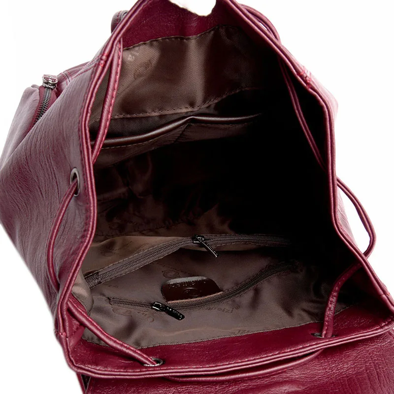 Модный высококачественный мягкий кожаный женский рюкзак, Большая вместительная школьная сумка для девочек, брендовая сумка через плечо, женская сумка, рюкзак для путешествий