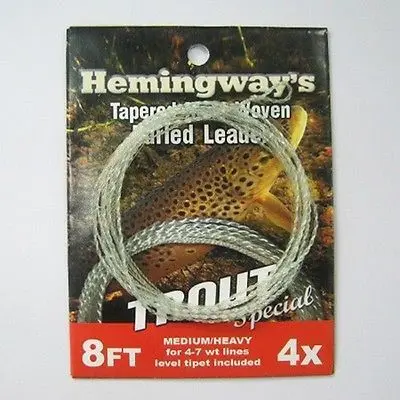 Aventik Hemingway Tapered Hand Woven Furled leader-Trout Special 8ft 4X | Спорт и развлечения