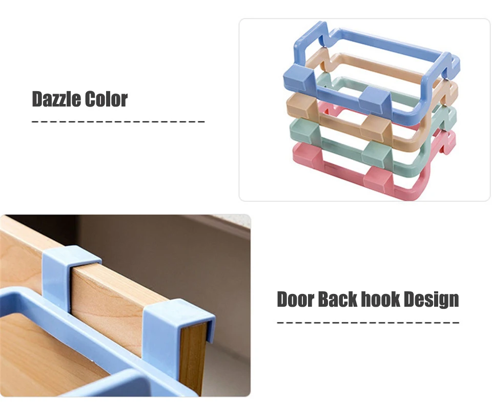 Кухонная дверная задняя вешалка для мешков для мусора, полка для шкафа, мешок для мусора, держатель, вешалка для кухонного мусора, аксессуары для хранения