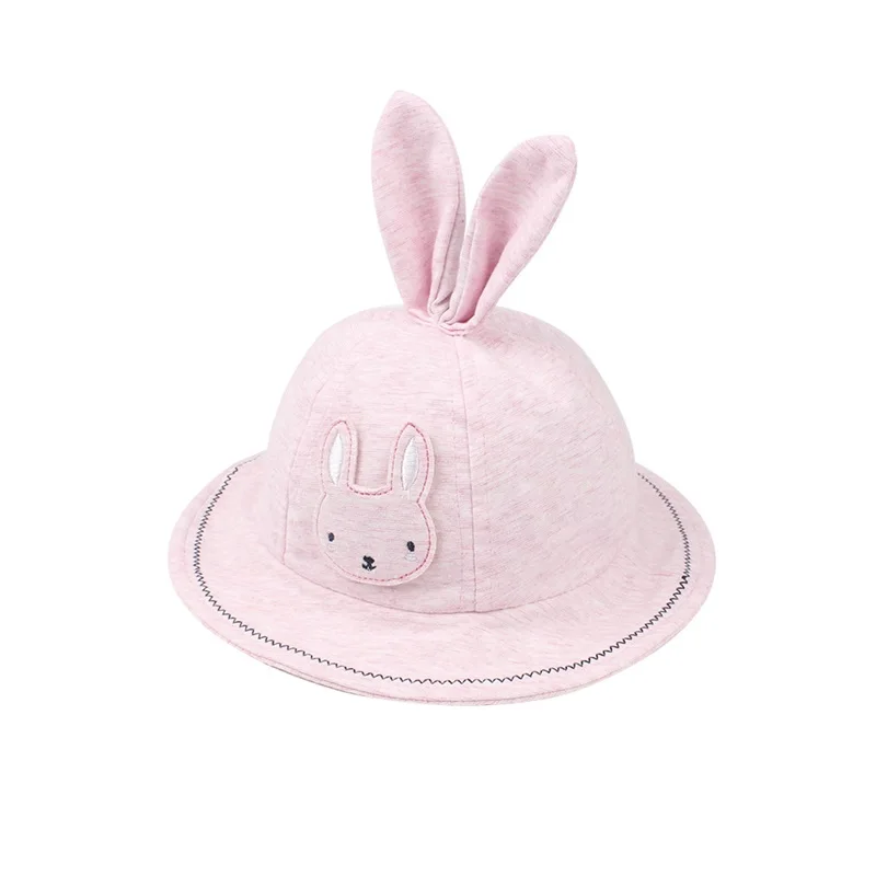 Cute Rabbit Baby Hat For Girls Cotton Panama Girls Hat With Rabbit Ears Cartoon Baby Girls Sun Cap Summer Baby Girls Clothings (7)