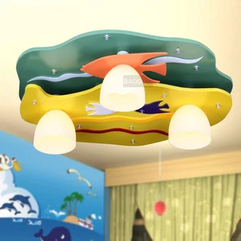 

Children's cartoon fashion ceiling light cute simple modern blue submarine world boys room bedroom study ceiling lamps ya8116
