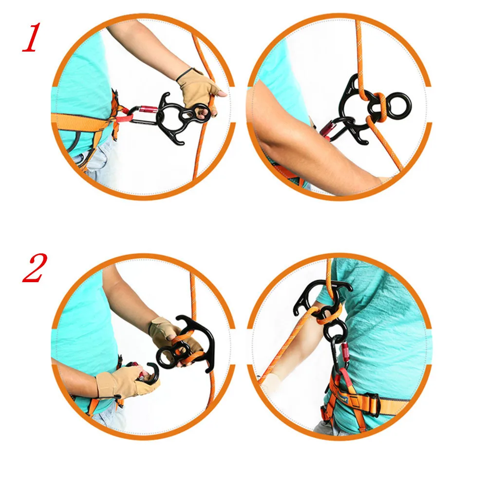 Outdoor Tree Surgeon Rock Climbing Figure 8 Descender Rappelling Gear