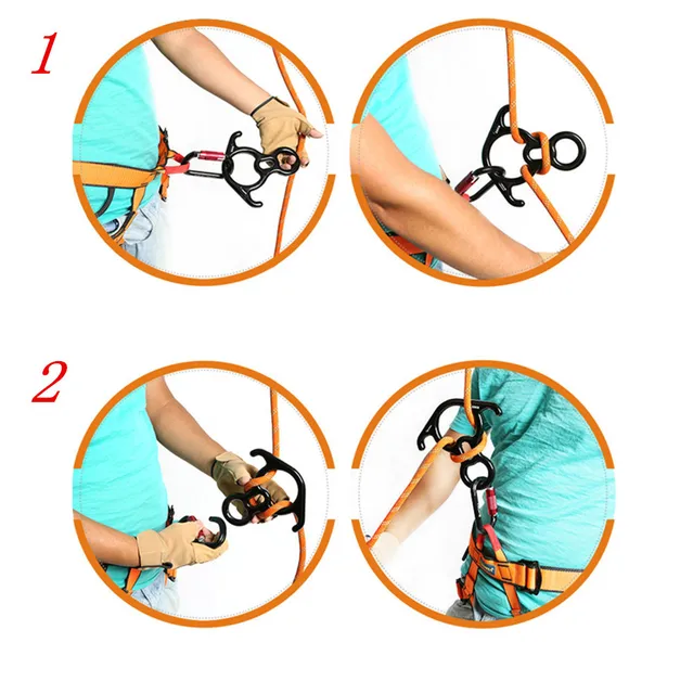 Outdoor Tree Surgeon Rock Climbing Figure 8 Descender Rappelling Gear