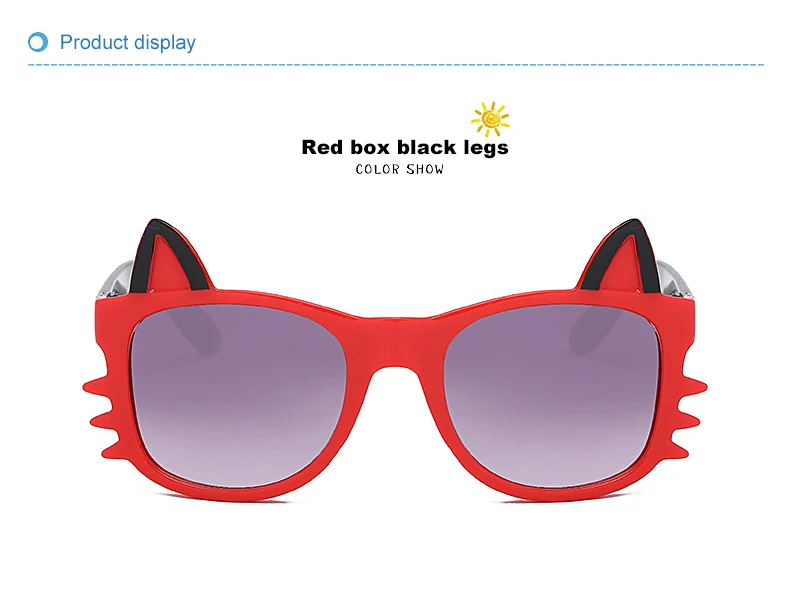 MINIMUM Children Cute Cat Head Type Fashion Sunglasses Sunshade Ultra-light Frame Clear Lens Sunshades Girls Sun glasses1 (3)