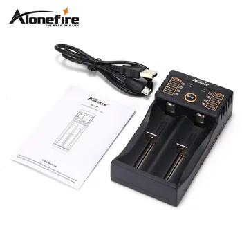 

Alonefire MC202 18650 USB charger 1.2V 3.7V 3.2V 3.85V AA/AAA 26650 14500 16340 Li-ion NiMH NiCad Lithium battery flashlight