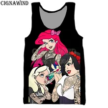 Новинка, популярная майка для мужчин/женщин, популярные жилеты в стиле панк, Принцесса Жасмин, 3d принт, Harajuku стиль, бодибилдинг, уличная одежда, топы