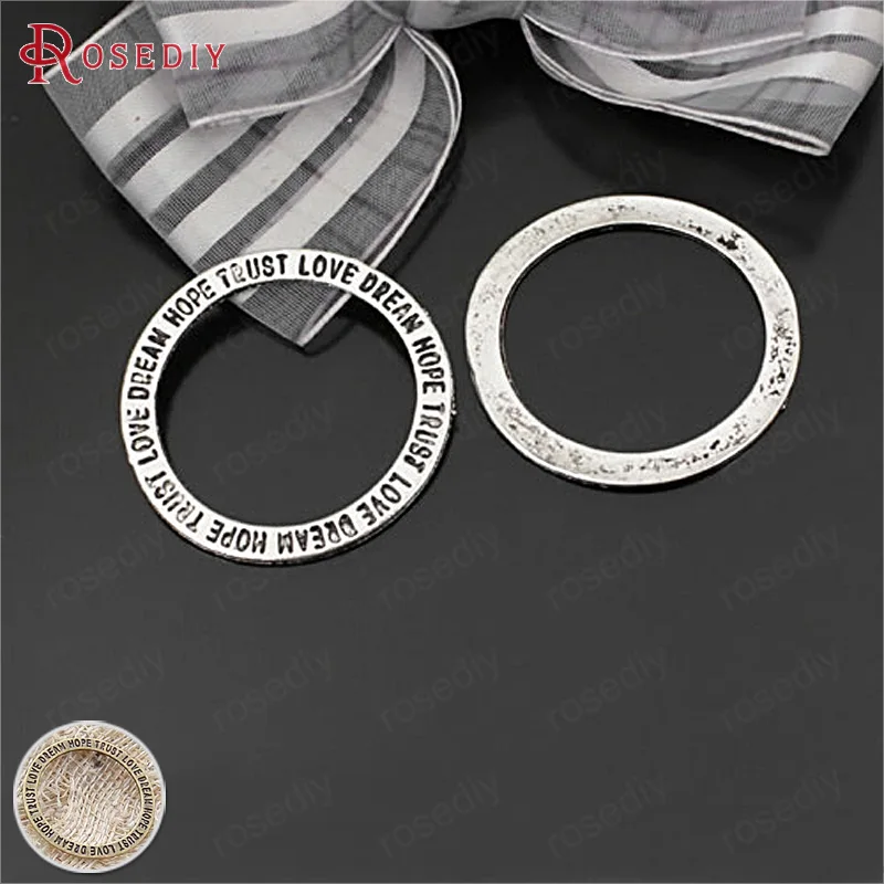 

20MM 35MM Antique Bronze Zinc Alloy With Letter Circle Diy Jewelry Findings Accessories Wholesale