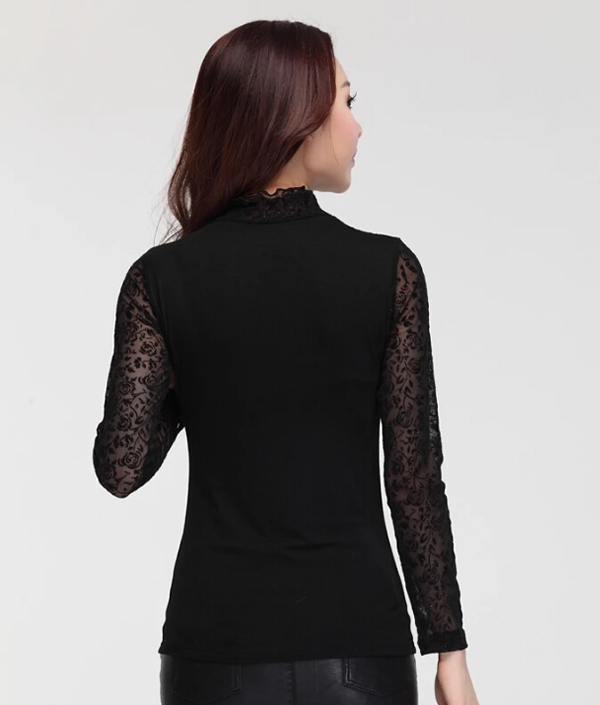 Сексуальные топы Blusas Feminina Camisas Blusa Футболка Сгущает Кружева Camisa женская одежда