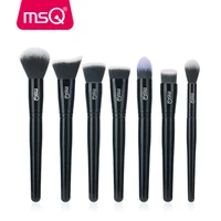 MSQ 15 шт. набор кистей для макияжа pincel maquiagem черный классический Пудра Тени для век Make Up кисти с синтетическим волос - изображение