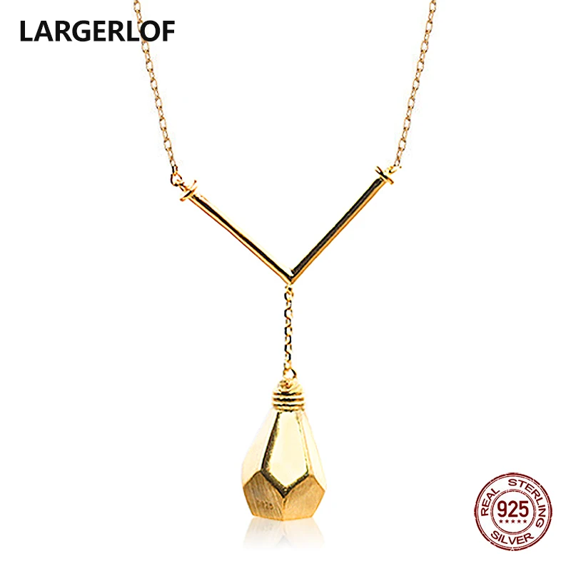 LARGERLOF 925 пробы серебряный кулон Цепочки и ожерелья Для женщин ювелирные изделия