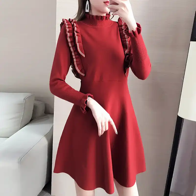 Plain winter dresses Clearance