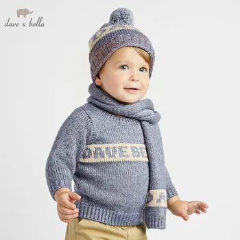 

DBJ8303 dave bella autumn infant baby boys fashion top kids toddler pullover children boutique knitted sweater