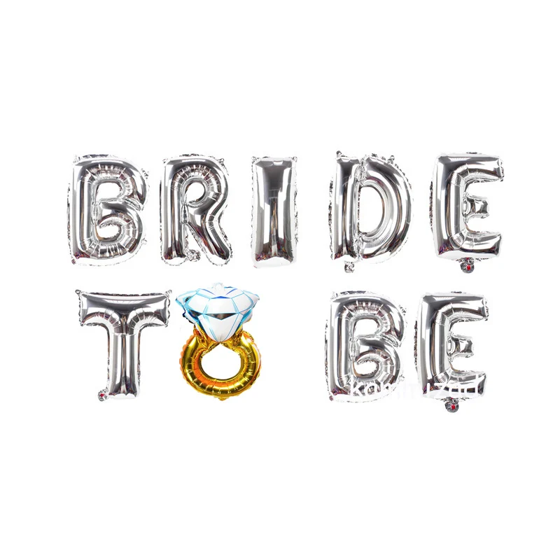 KAMMIZAD 16 дюймов буквы &quotBRIDE TO BE&quot Воздушные шары мини кольцо с бриллиантом