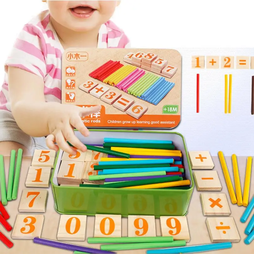 

Montessori Educational Toy New Wooden Mathematics Educational Number Calculate Game Early Learning Counting Kids Children Toys