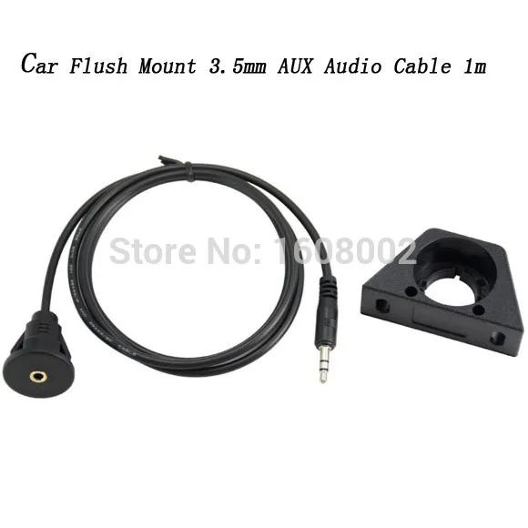 

10pcs x Car Dashboard Flush Mount 3.5mm 1/8" AUX Audio Jack Extension Cable Kit 1m