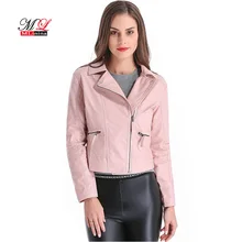 MLinina плюс Размеры 4XL кожаная куртка Для женщин короткие ПУ искусственной мягкой одноцветное байкерские куртки женские байкерские двигателя Casaco Женское пальто верхняя одежда