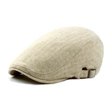 Береты для взрослых Британский стиль плоская шляпа Фирменная Новинка льняной берет Кепка для мужчин женщин весна лето сплошной цвет шапки регулируемые солнцезащитные очки